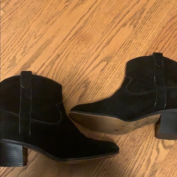Vince Camuto Black Suede Ankle Boots - Picture 1 of 8